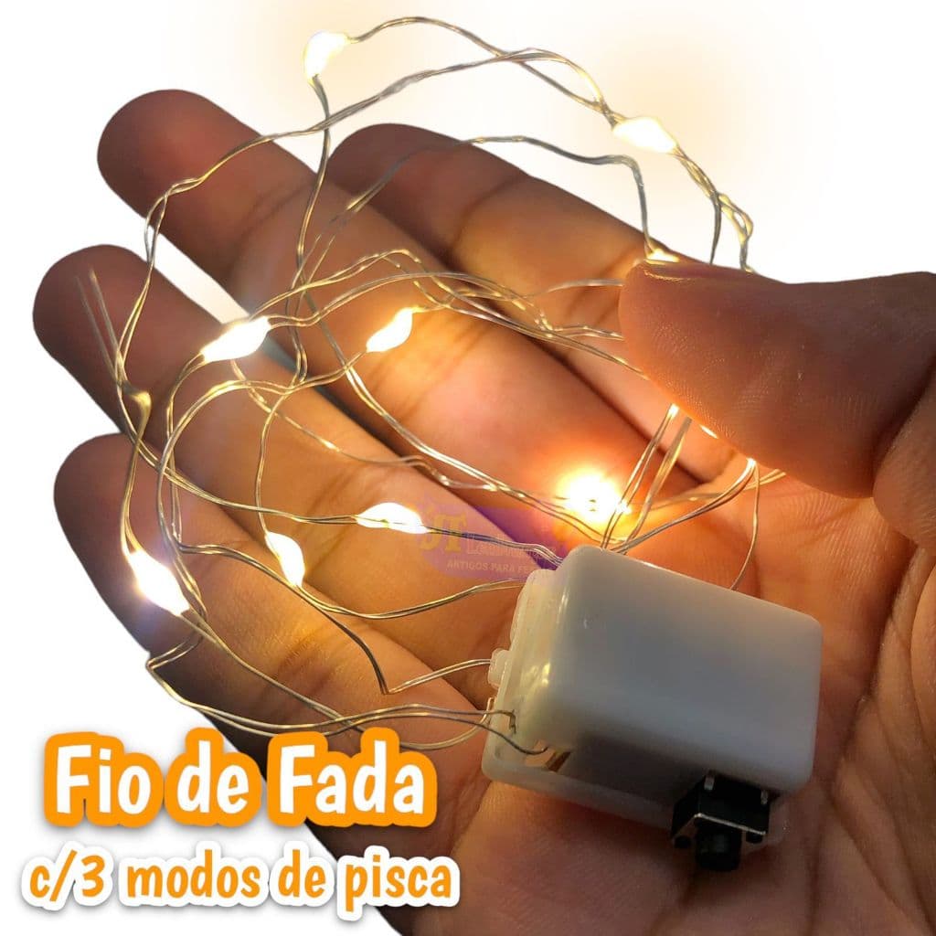Fio de Fada LED 2 Metros com Bateria – Kit com 2 | Festas, Quartos e Ambientes