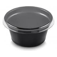Embalagem Preto Pote Para Molhos Delivery G-695 Cx 700und - GALVANOTEK