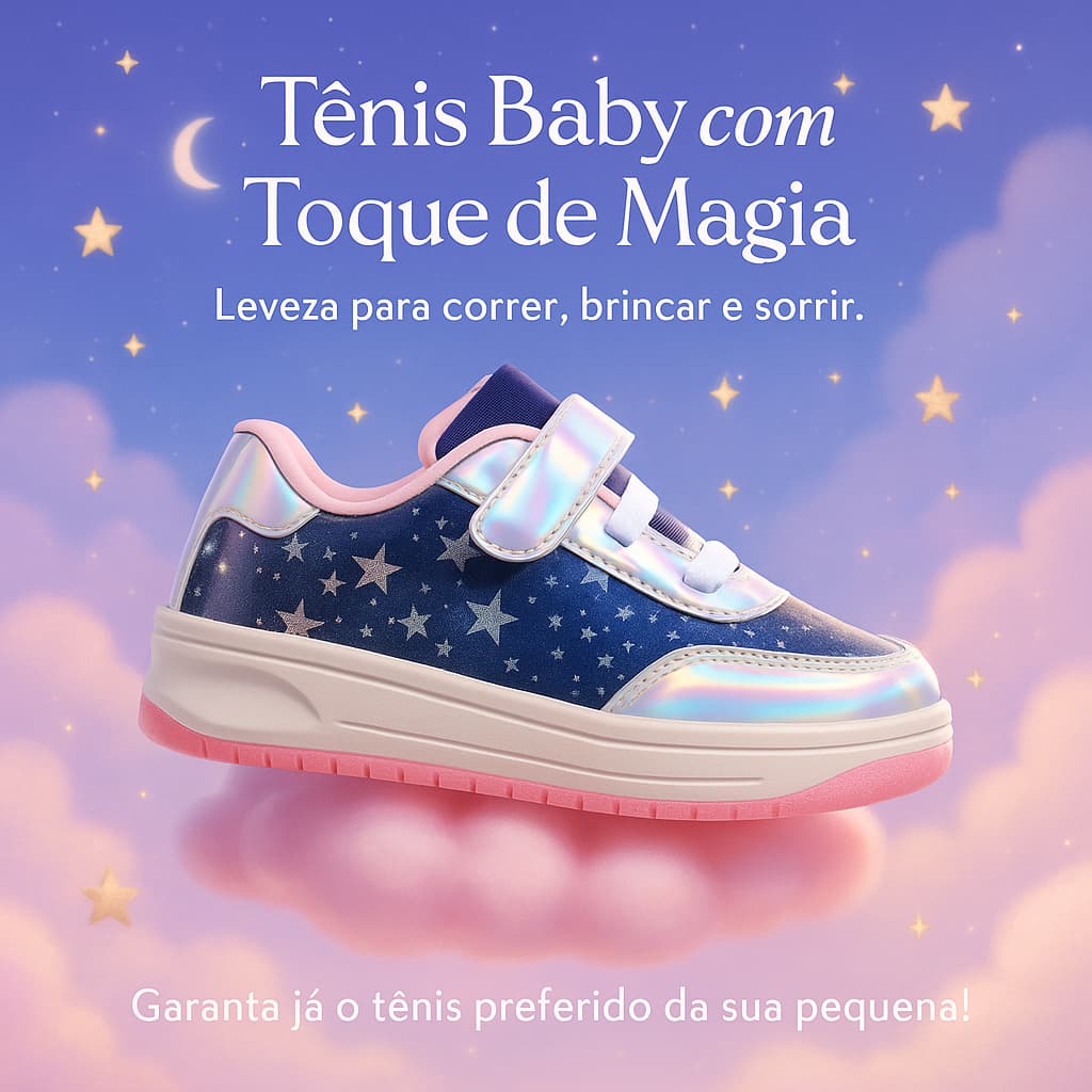 Tênis Baby Menina Casual Fofo do 20 ao 27 | Leve, Prático e Ideal para Escolinha | Pronta Entrega