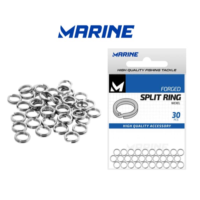 Argola para Isca Artificial Split Ring Marine - Cartela com 30 unidades Vários Tamanhos
