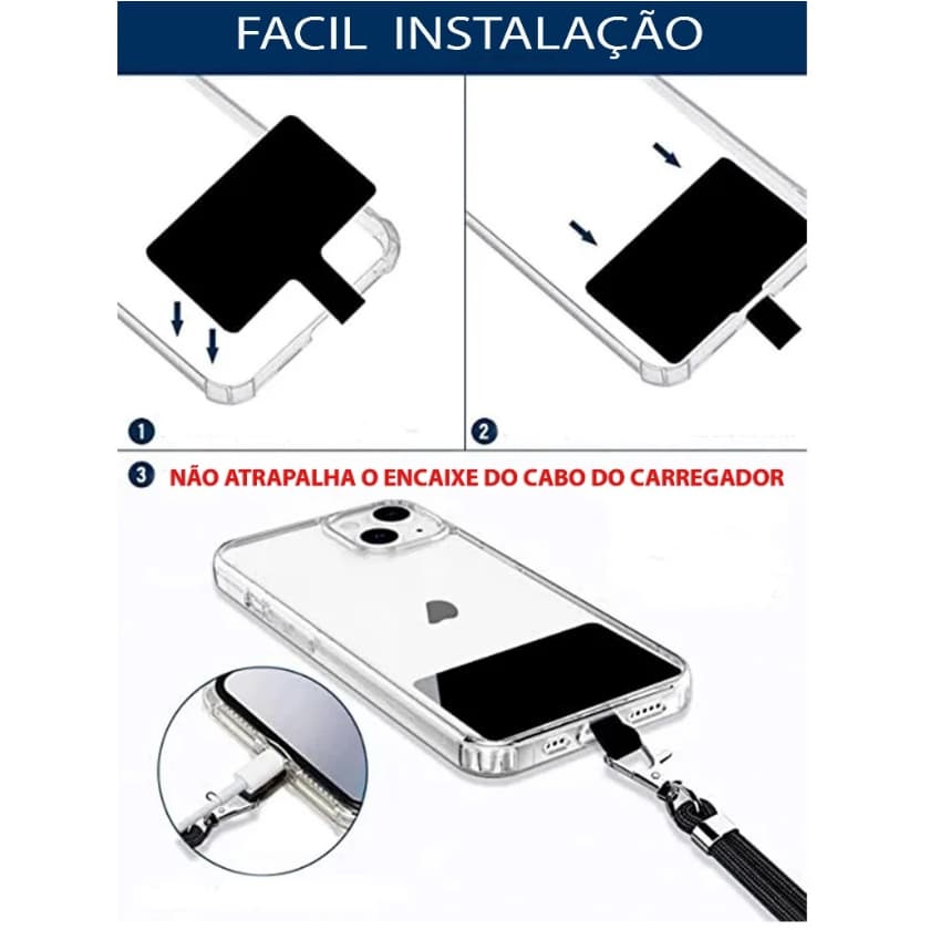 🧷 Cordão Universal para Celular com Suporte Interno – Várias Cores Disponíveis!
