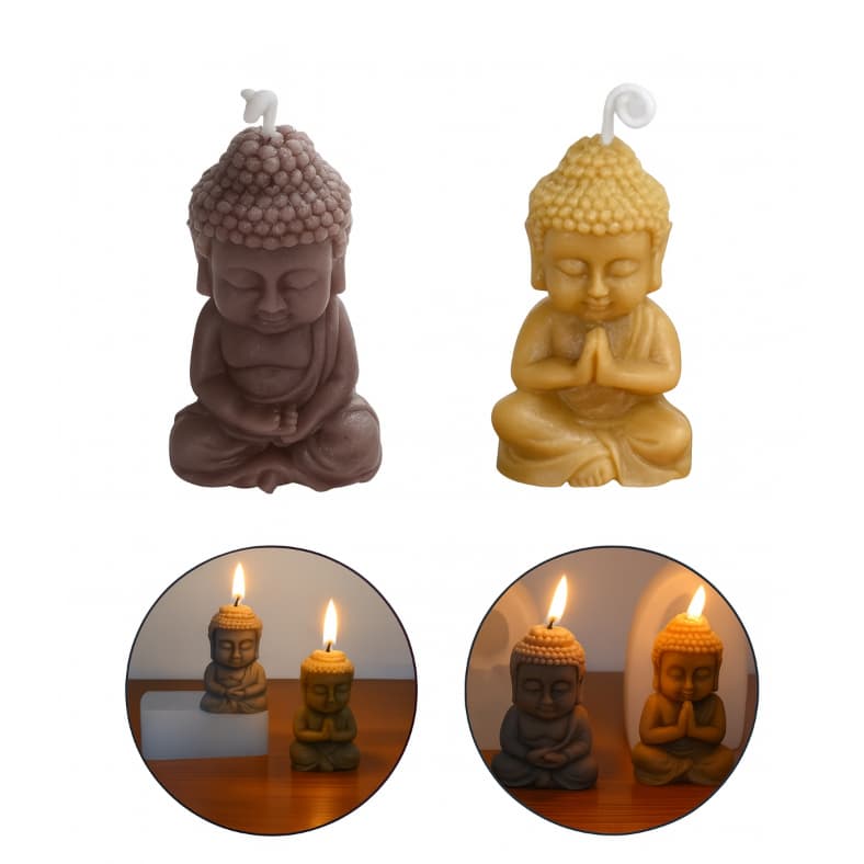 Molde De Silicone Para Vela Formato Buda