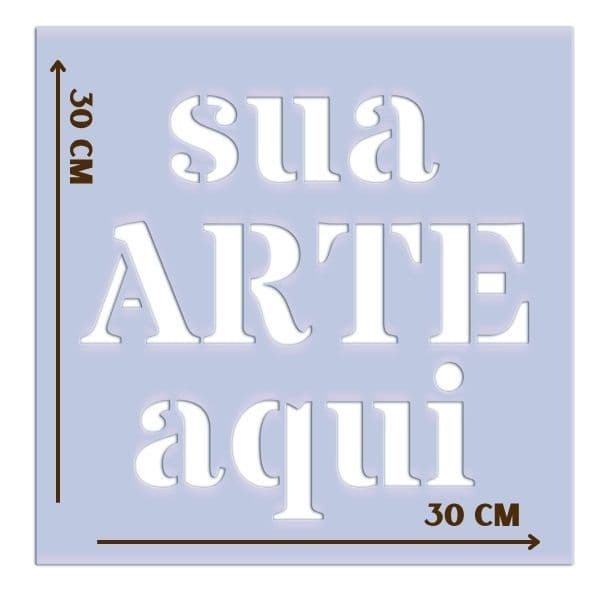 Stencil Personalizado 30x30 - Acetato Branco (arte do Cliente)