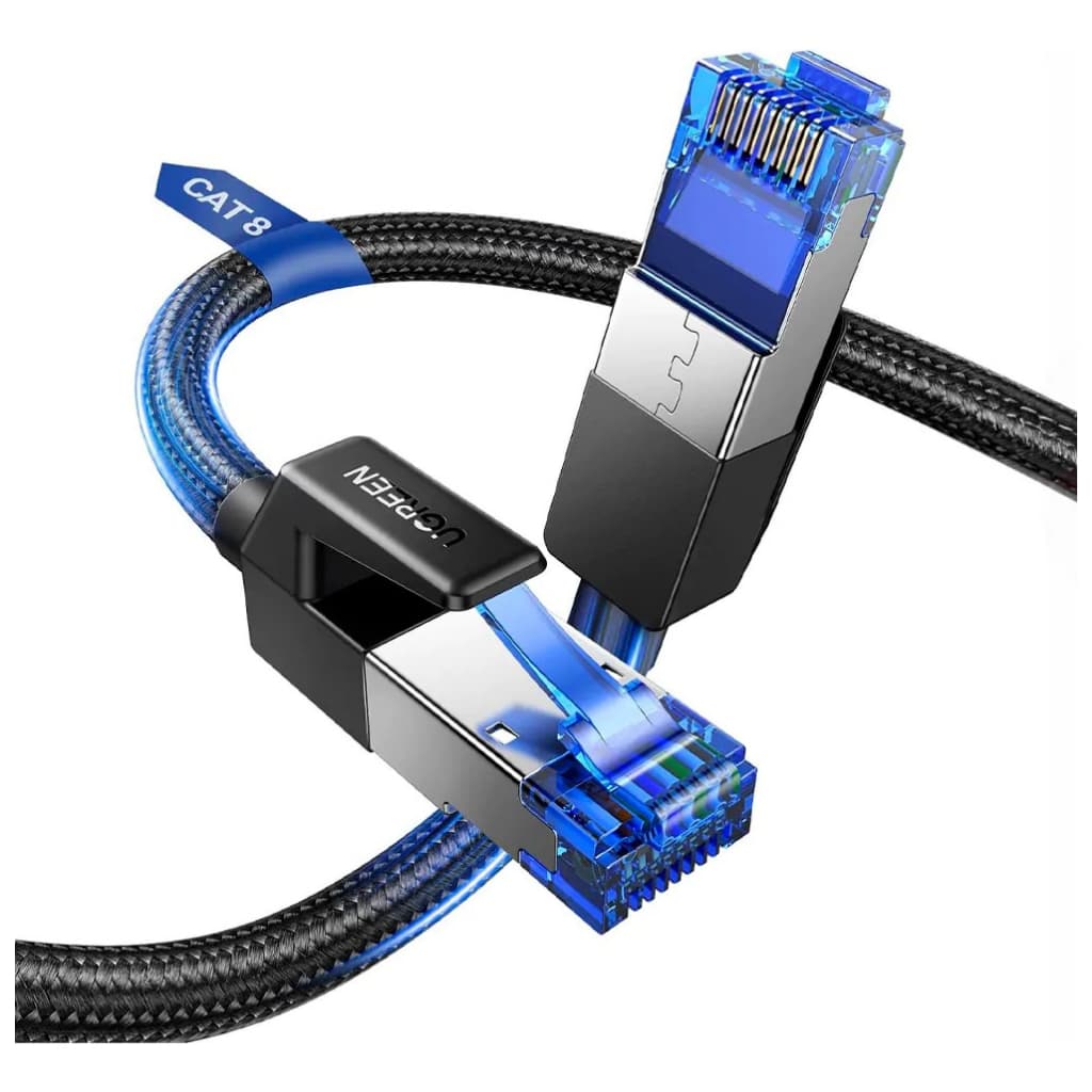 Cabo de Rede Rj45 Ugreen Cat8 F/FTP Macho 5 Metros Preto