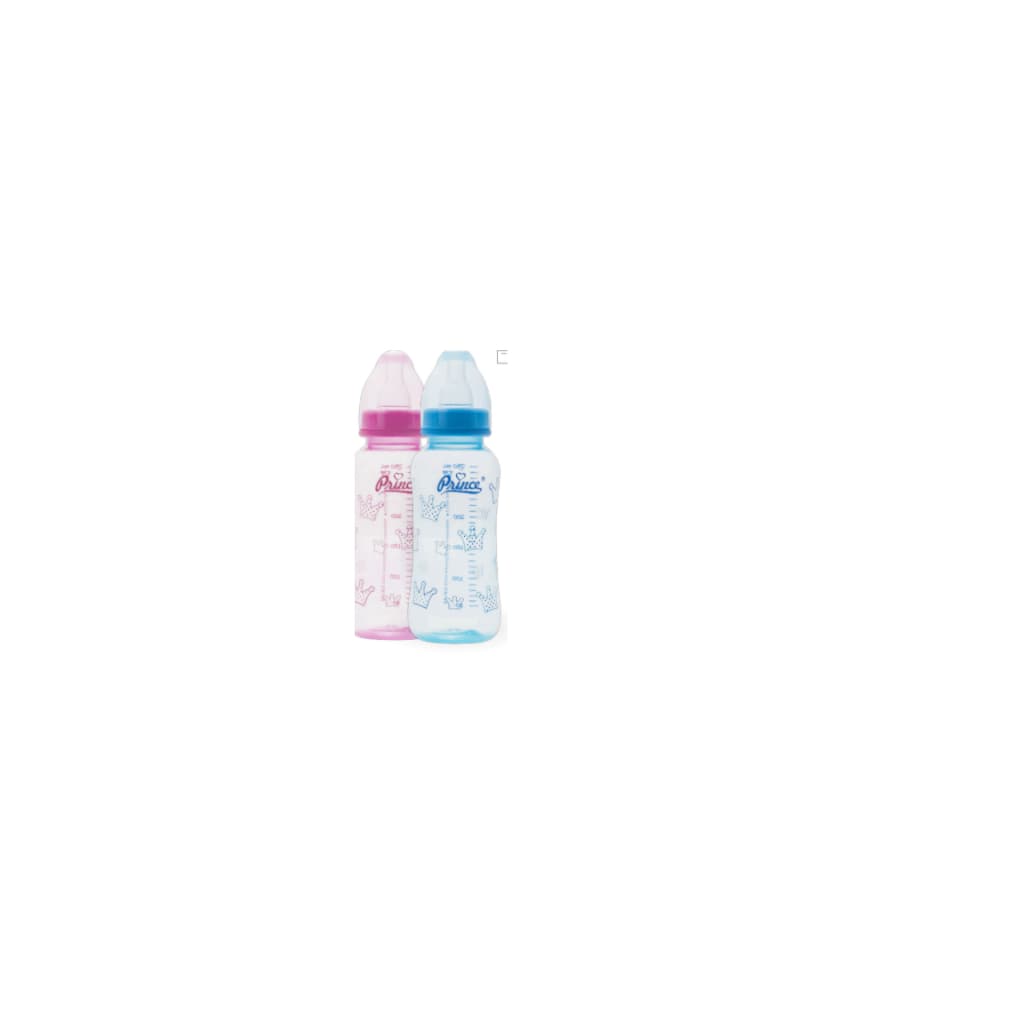 Mamadeira Prince Acinturada 300Ml Bico Convencional Color  Azul / Rosa - (B.R.S.)