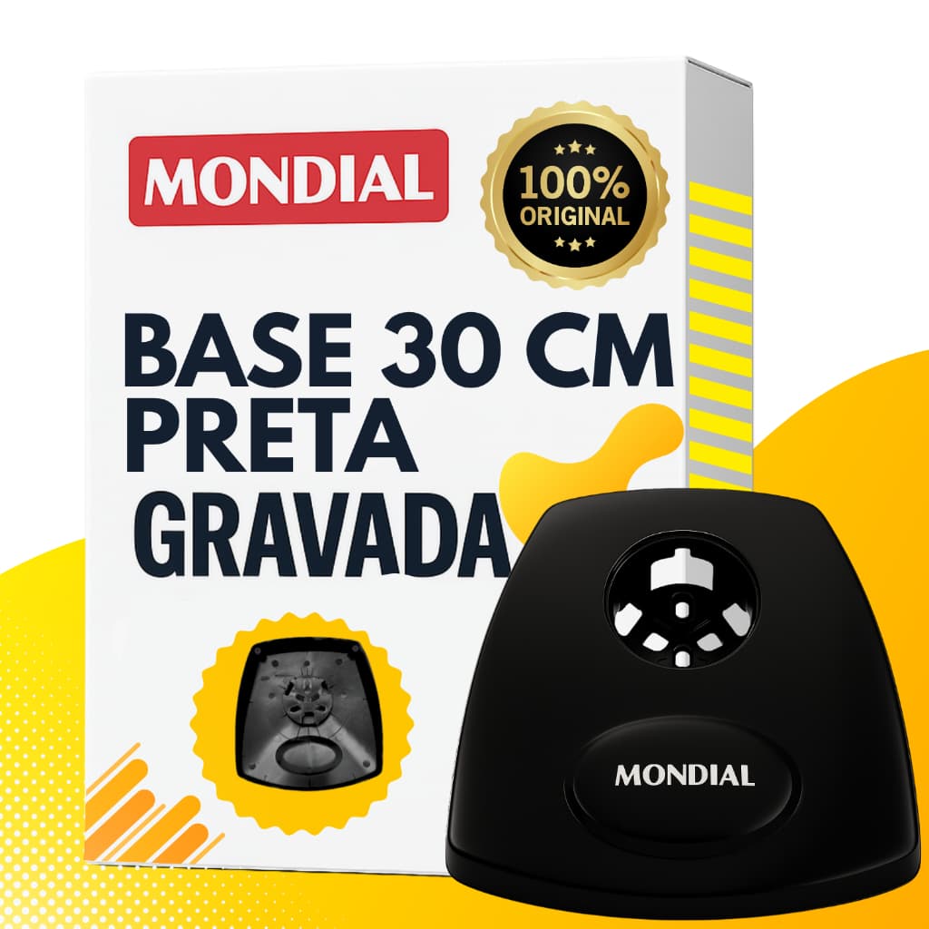 Base Para Ventilador Preto Gravada Mondial V 37 30cm Original