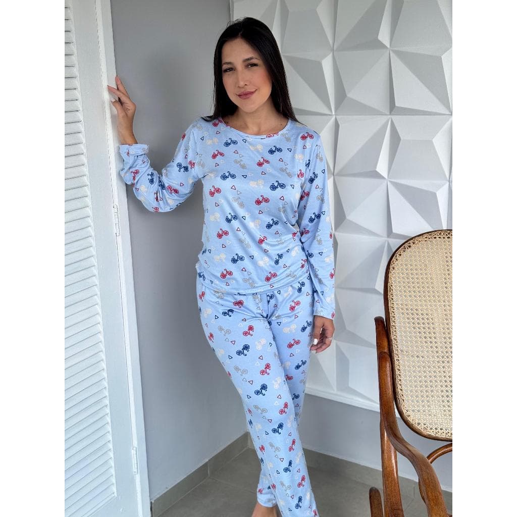Pijama Longo Feminino Suede Premium Inverno – Confortável, Estampado | P M G GG