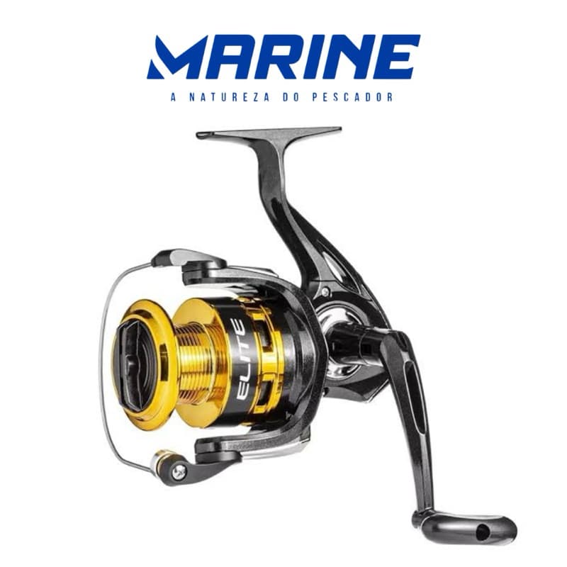 Molinete de Pesca Elite Gold 4000/3000 Marine Sports 3 Rolamentos - Drag 8 kg