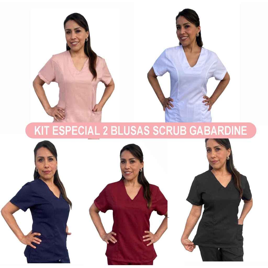 kit 2 Blusas GABARDINE, Scrub feminino, Bata Pijama cirúrgico.