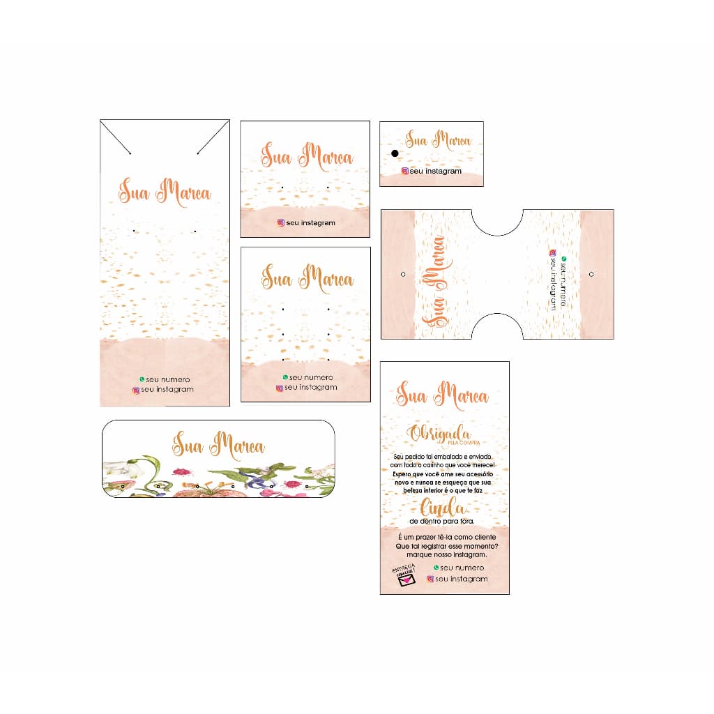 Kit 700 cartelas / tag personalizadas para joais - bijuterias - semijoias