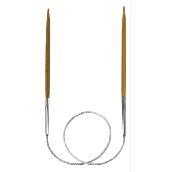 Agulha Circular Para Tricô Bambu E Aço Círculo 40cm - Lã