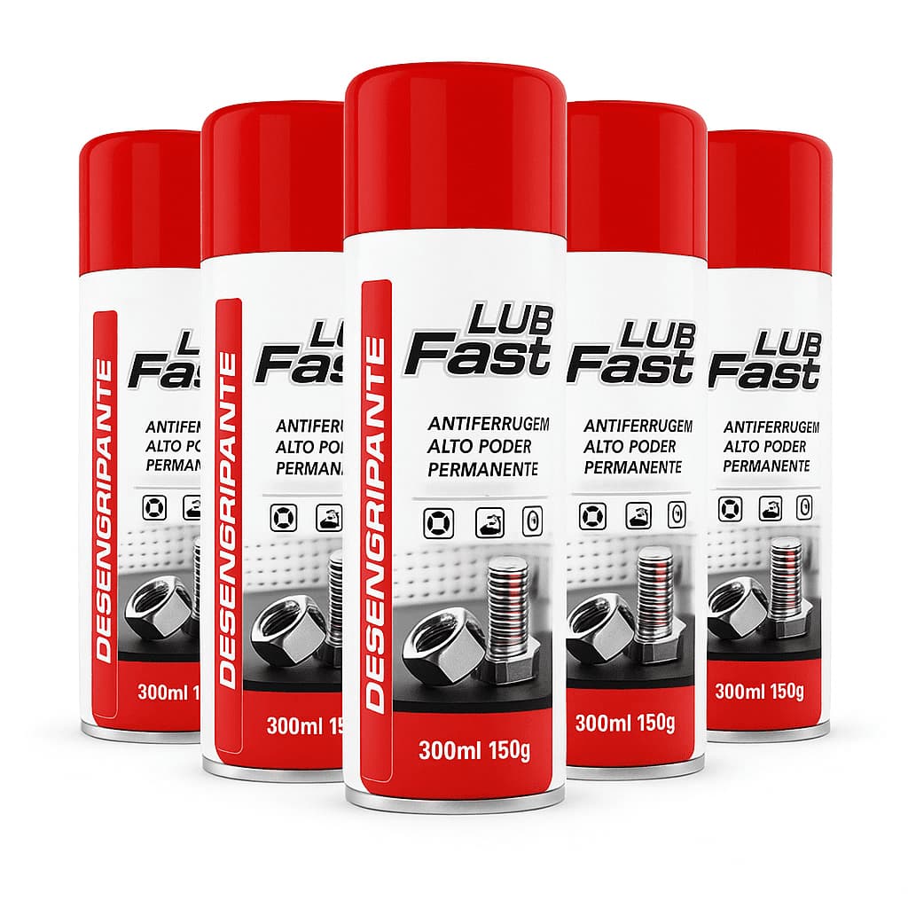 Lubfast Óleo Protetivo Desengripante 300ml Kit 12un Cor Vermelho + Nota Fiscal
