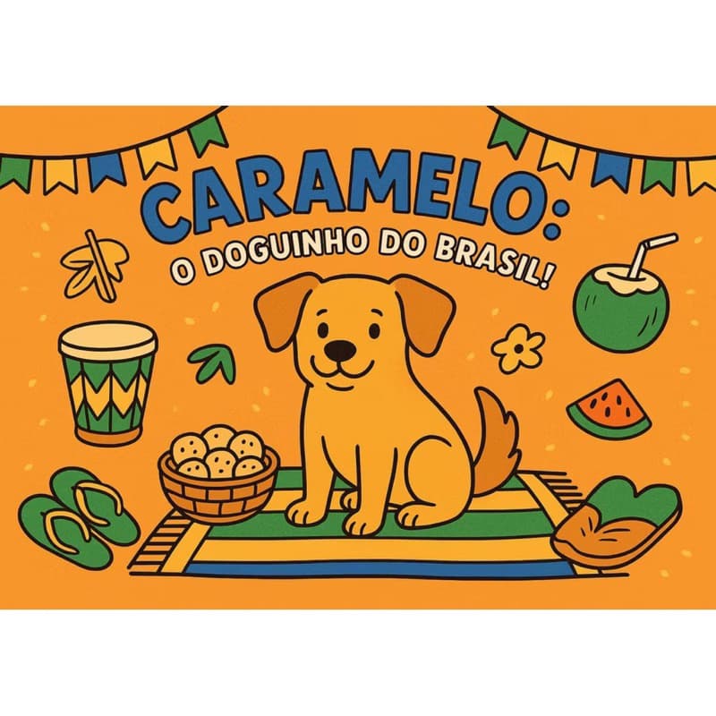 Livro de colorir Doguinho Caramelo/ 32 páginas envio imediato