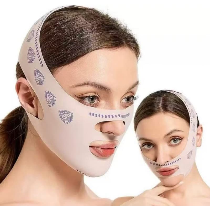 Máscara de sono para escultura facial de beleza, redutor de queixo duplo, máscara facial de emagrecimento em forma de V