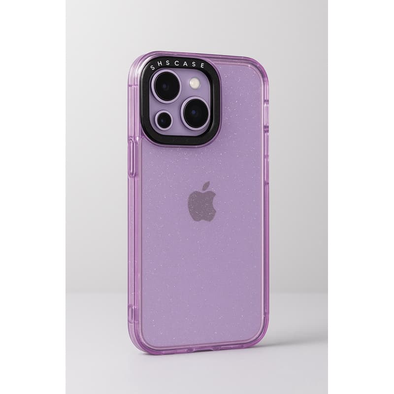 Capinha iPhone 14 Pro Glitter  Transparente | Capa Antichoque SHSCASE Brilho Fino