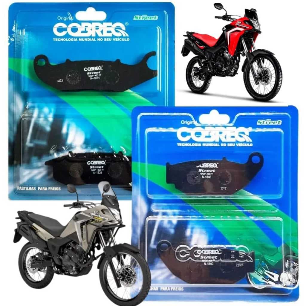 Kit Pastilhas Freio Honda Xre 190 / Bros 160 2025 a 2026 ABS / Xre Sahara /Tornado 300 2024-2026 ABS