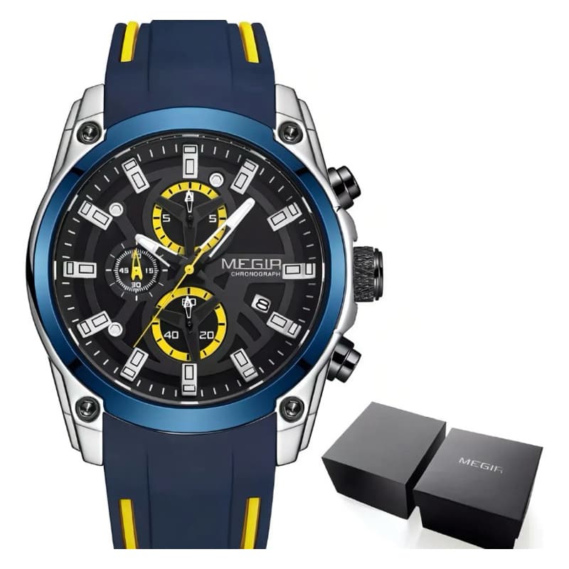 Relógio Masculino Cronógrafo Luminoso À Prova D'água Megir 2144