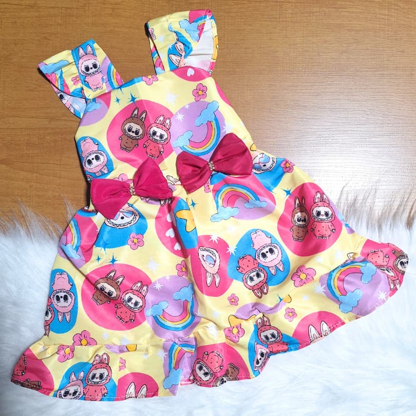 Vestido Infantil feminino Menina estampado (1a 2 anos)