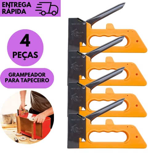 4/3/2 ou 1 Grampeador de Mão para Tapeceiro uso Profissional Manual em Aço Amarelo ou Preto