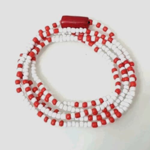 Guia Zé Pilintra Vermelho Branco Miçangas Malandros Montada Simples e com Firma Masculino Zé do Coco