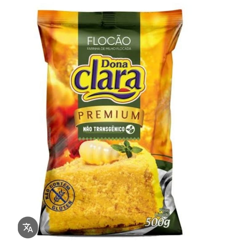 Kit 6 Pacotes de Flocao de Milho Dona Clara Não Transgenico sem Glutem 500g