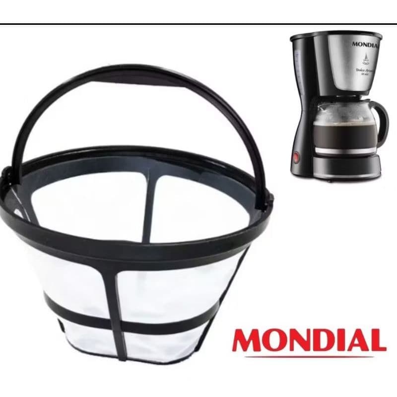 Coador Filtro Permanente Cafeteira Mondial Dolce Arome 18 xicaras
