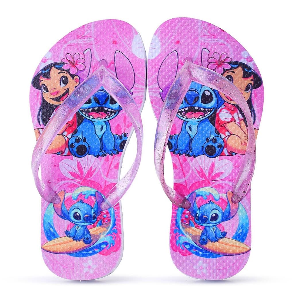 Chinelo Infantil Stitch Menina Super Confortável e Leve Lançamento Panfy Kids