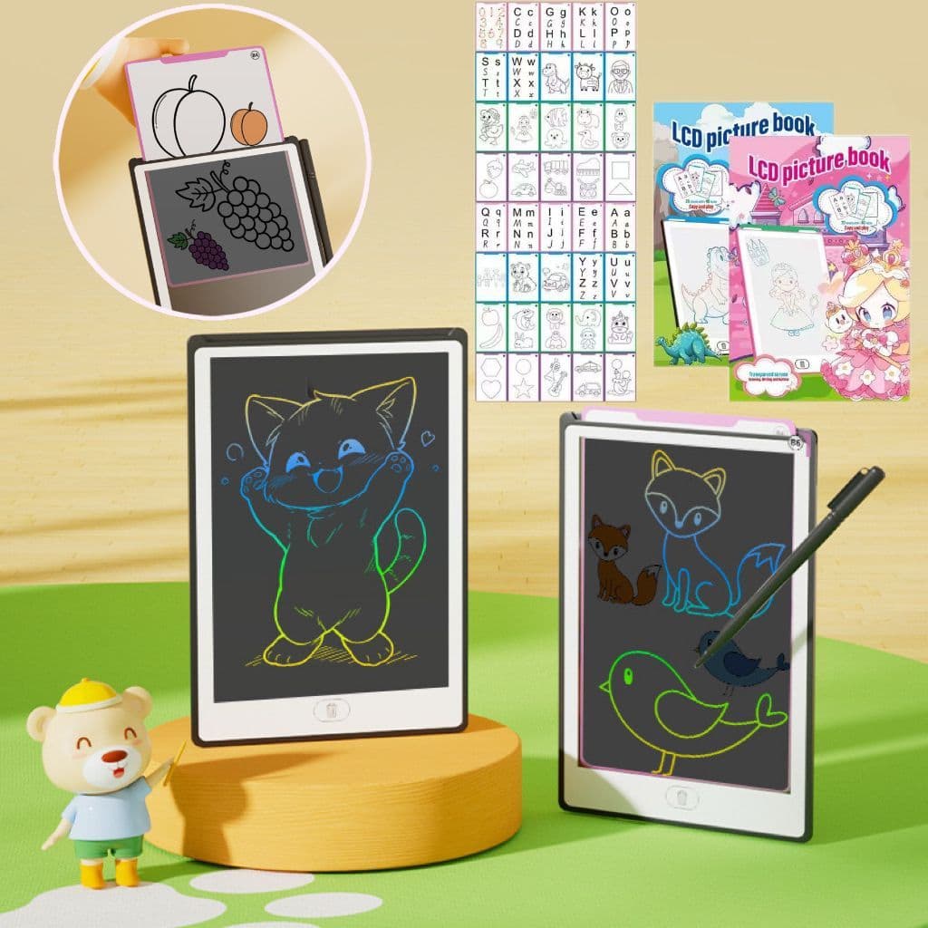 Lousa Mágica Tela Lcd Tablet Infantil De Escrever E Desenhar brinquedo infantil com 40 papel de traço