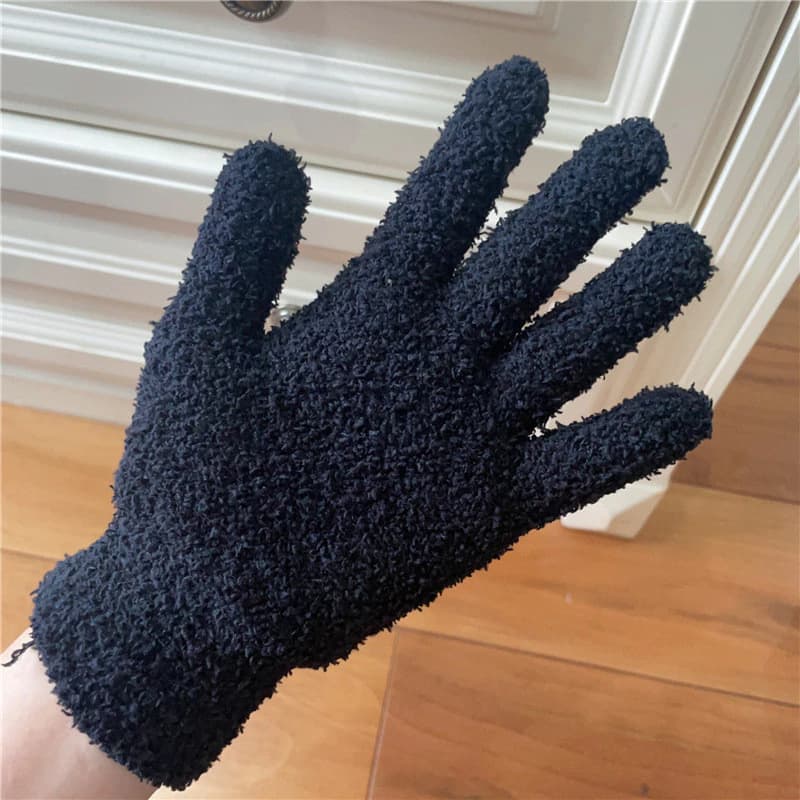 Luvas grossas mulheres homens adultos unisex inverno quente luvas de pelúcia