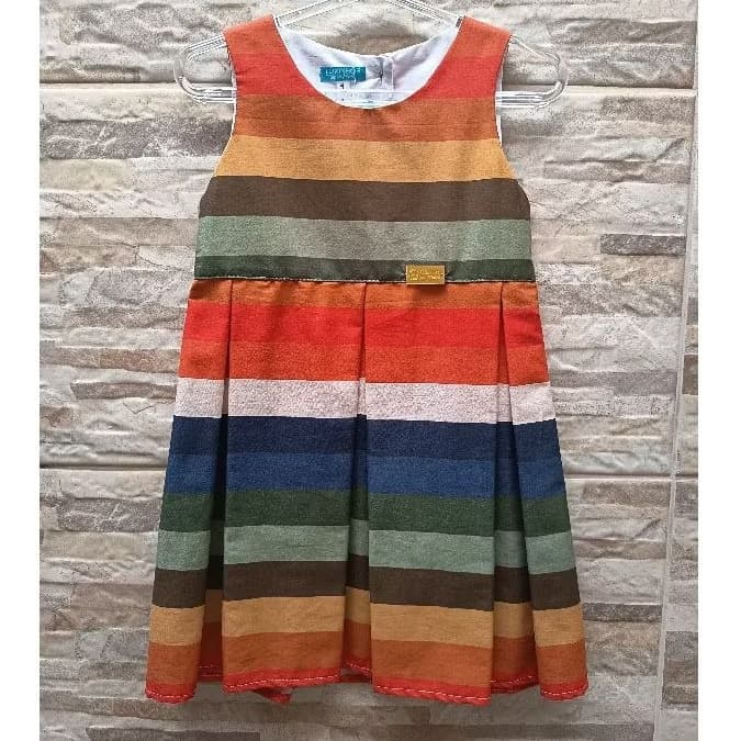Vestido Infantil Artesanal  Luxinhos de Maria - Tamanho 1 ano - Produto Novo