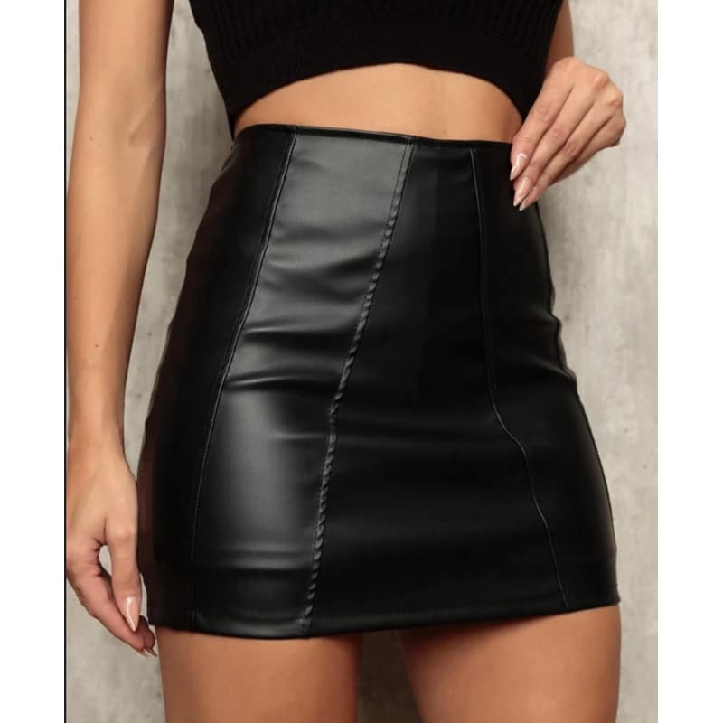 Short Saia Feminino Couro fake Ecológico Country Tendência Inverno Vaquejada 2026