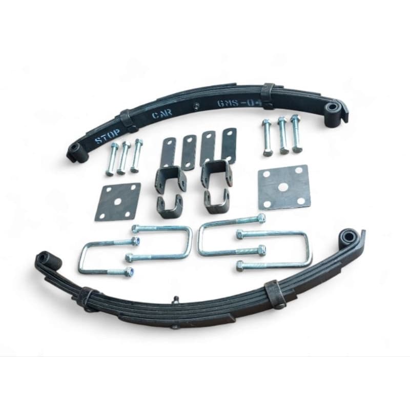 Kit suspensão reforçada 800kg para carretinha reboque feixe de molas 5 lâminas feiche feixo mola com Jumelo kit fixação