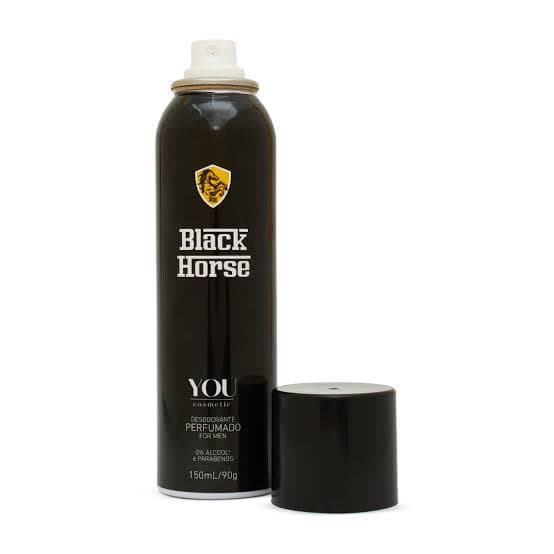 Desodorante aerosol Black Horse -YOU Cosmetic 150ml – Masculino, Marcante e Intenso -1 unid