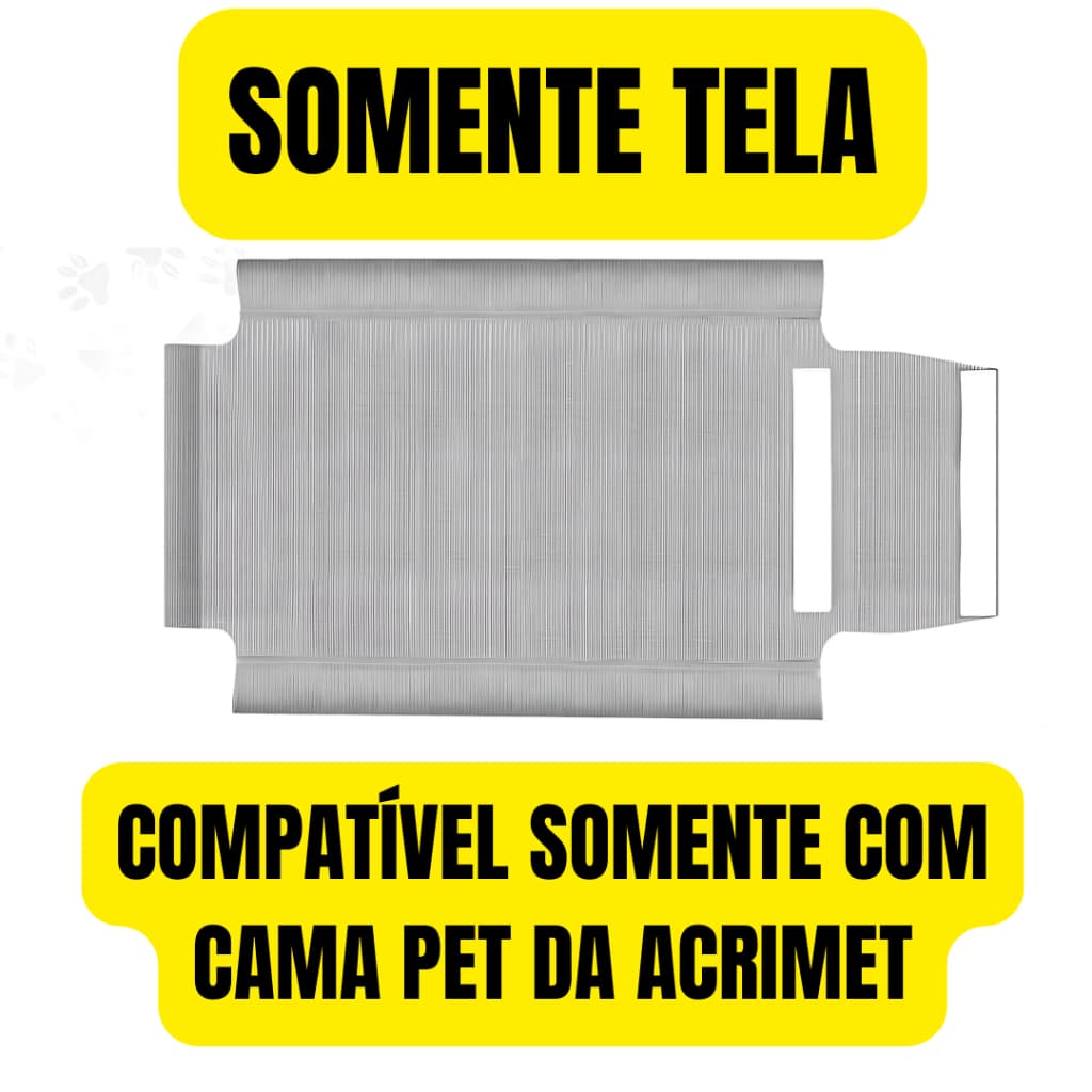 Tela Para Cama Pet Grande Acrimet *Compatível Somente Com A Cama Da Marca Acrimet* (Cor Cinza)