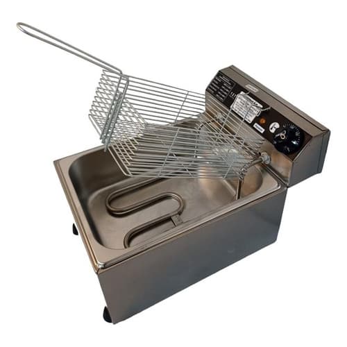FRITADEIRA ELÉTRICA INDUSTRIAL  5 LTS 1 CUBA 1/2X100 3500W 220V