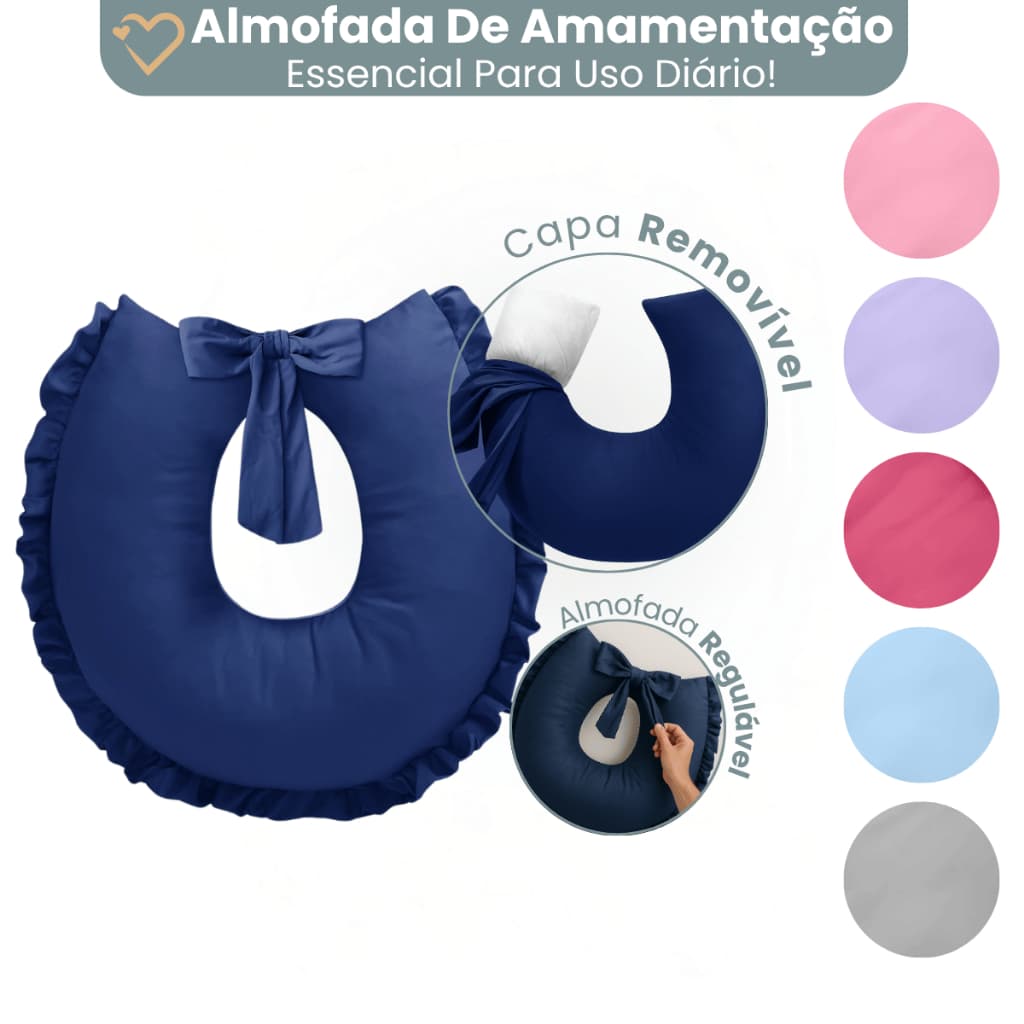 Almofada De Amamentaçao Bebe Travesseiro Menina Menino Maternidade Varias Cores