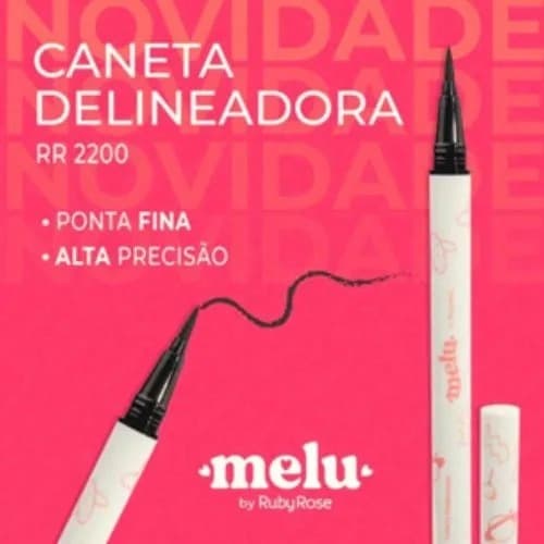 Delineador BOA PRECISÃO , PONTA FINA- Caneta Delineadora MELU