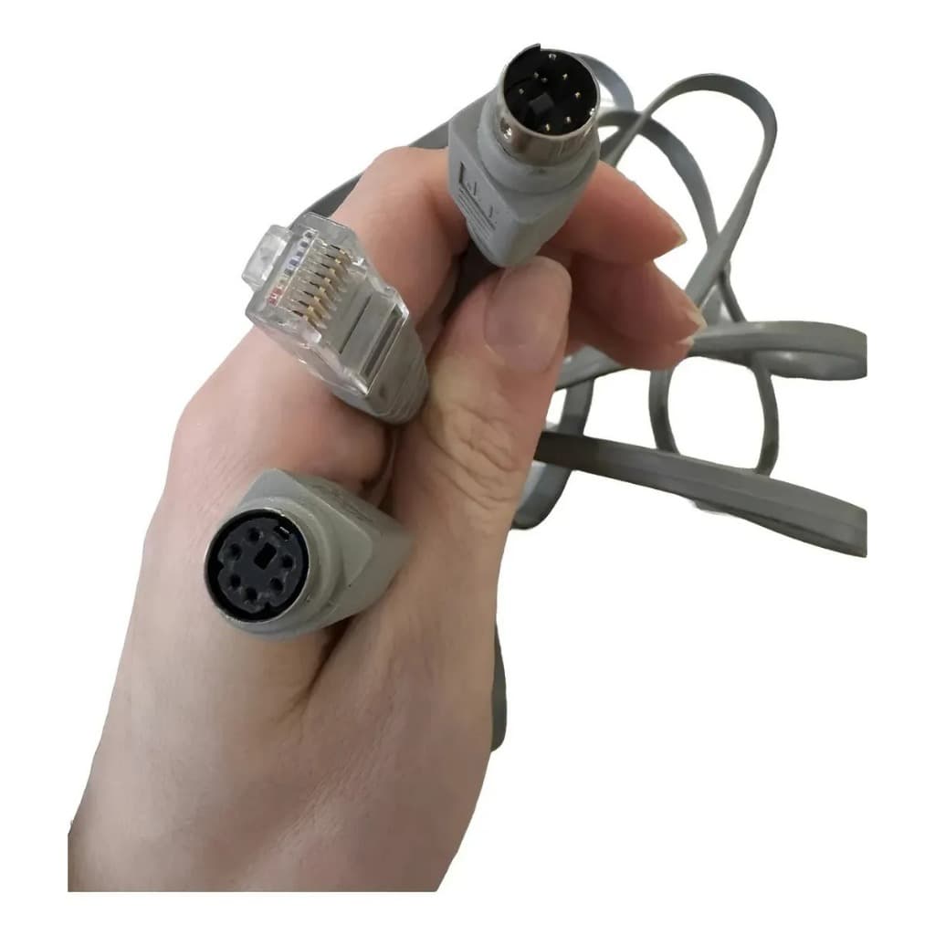 Cabo Ps-2 Macho/femea X Rj45 - Para Leitor De Cod. Barra Cis