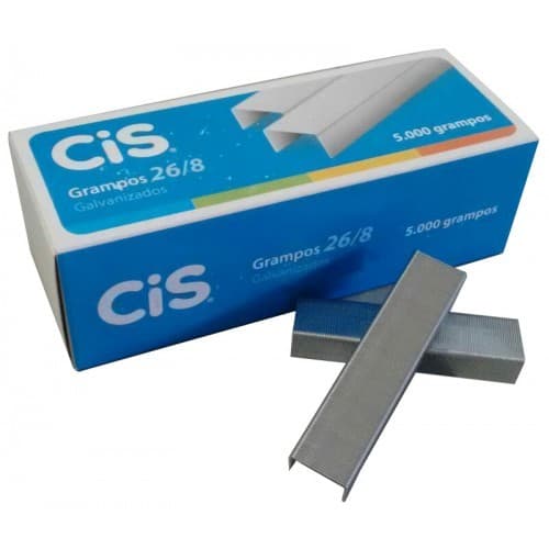 Grampo 26/8 Galvanizado Caixa Com 5000 Unidades Cis/Bacchi