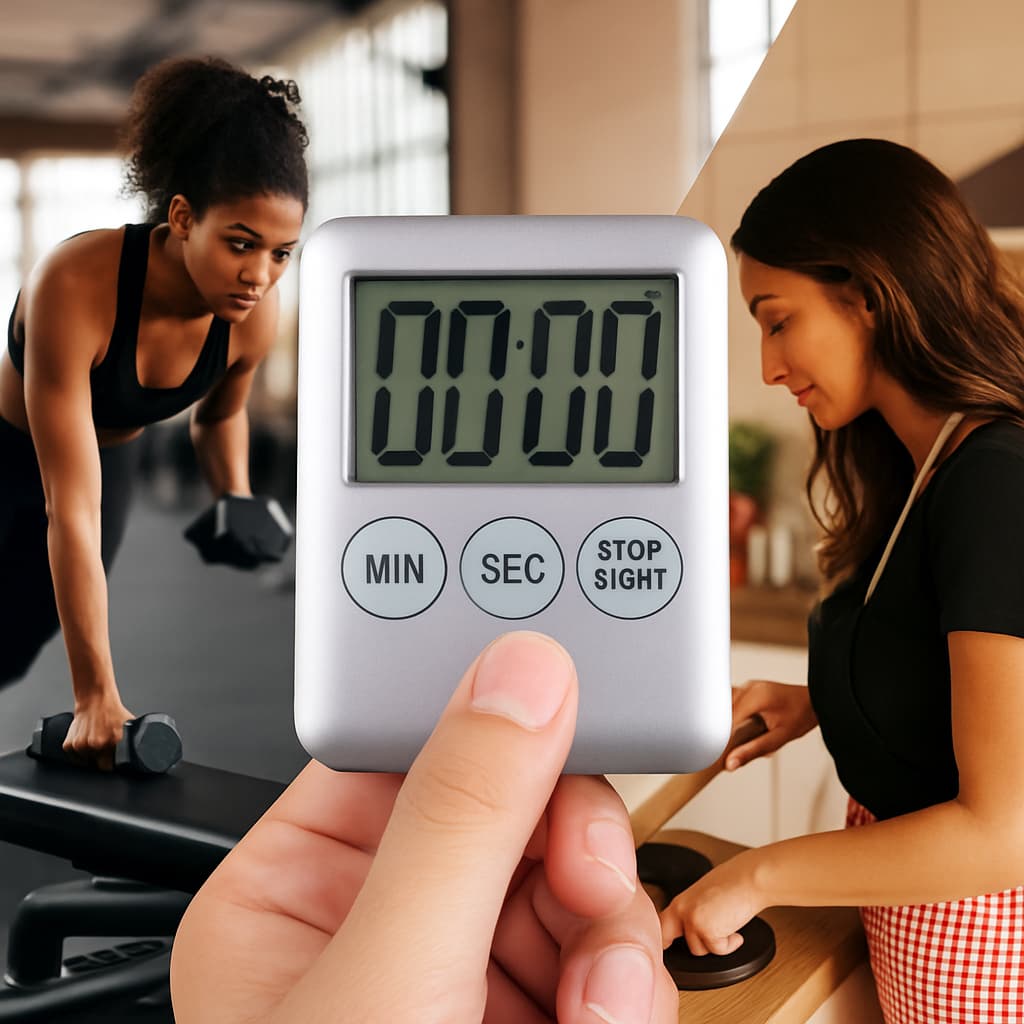 5 Pçs Timer Digital P/ Cozinha Com Imã / Cronômetro Academia