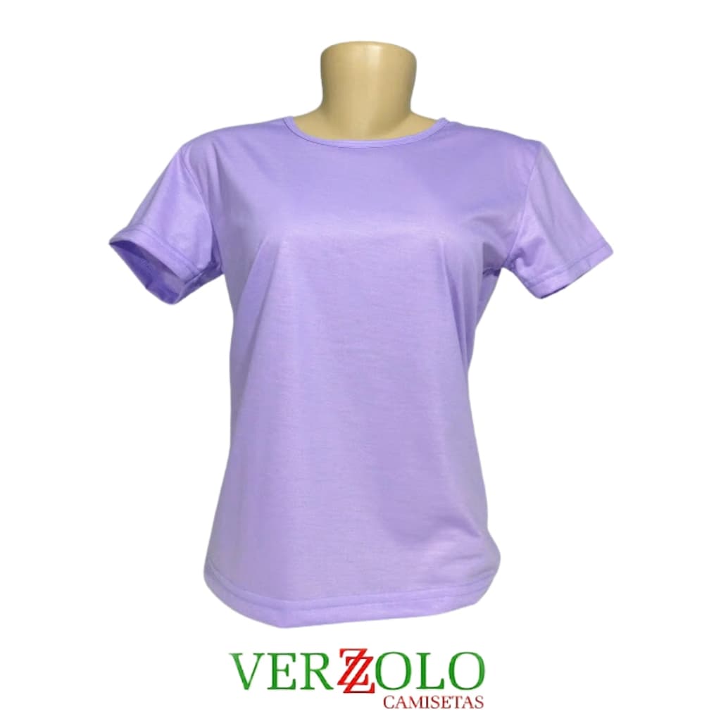 Camisa Babylook Lilás VERZZOLO 100% Poliéster Para Sublimação