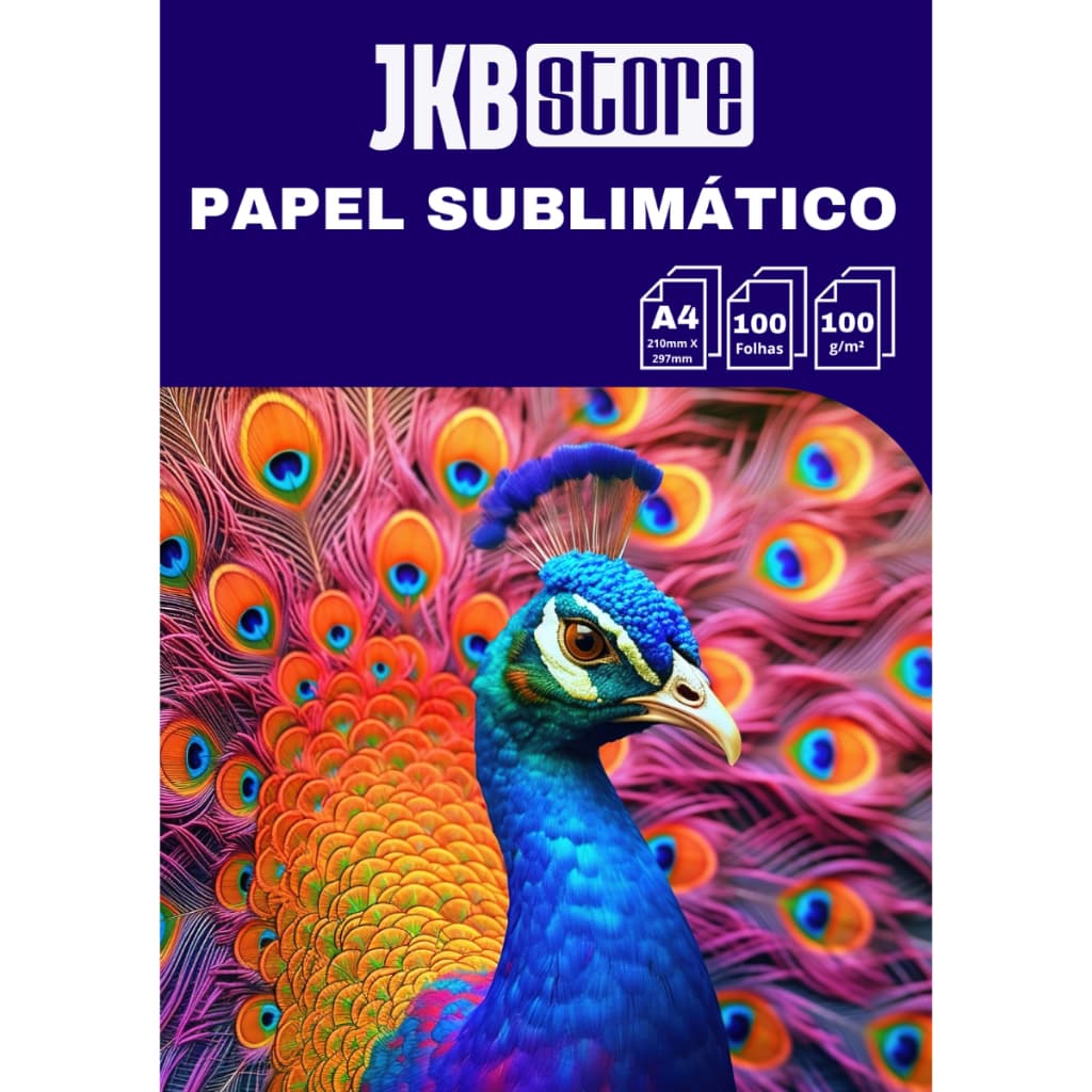 Papel Sublimático A4 com 100 folhas 100g Fundo Rosa - JKB