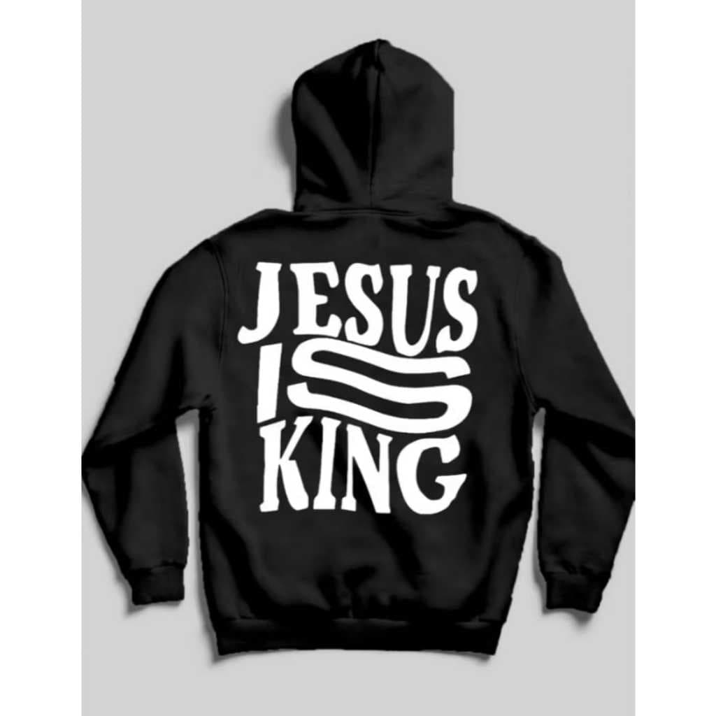 Moletom Canguru Jesus Is King Com Capuz E Bolso Casaco Feminino Masculino Flanelado Unissex Inverno Algodão