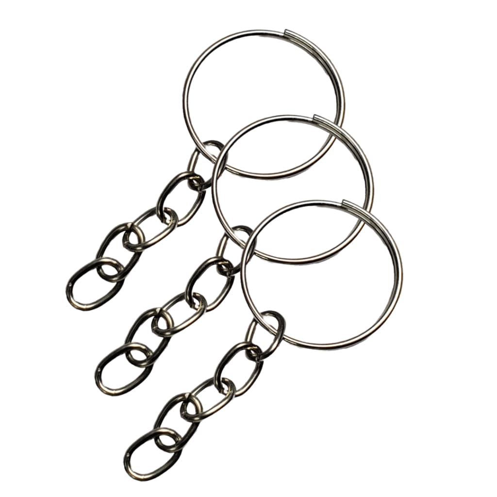 Argola Para Chaveiro 19mm Com Corrente - Pacotes Com 50 ou 100 Unidades
