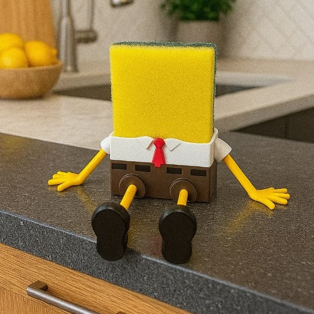 Porta Esponja Divertido Bob Esponja para Cozinha e Banheiro Ideal para Organização Criativa e Presente Divertido