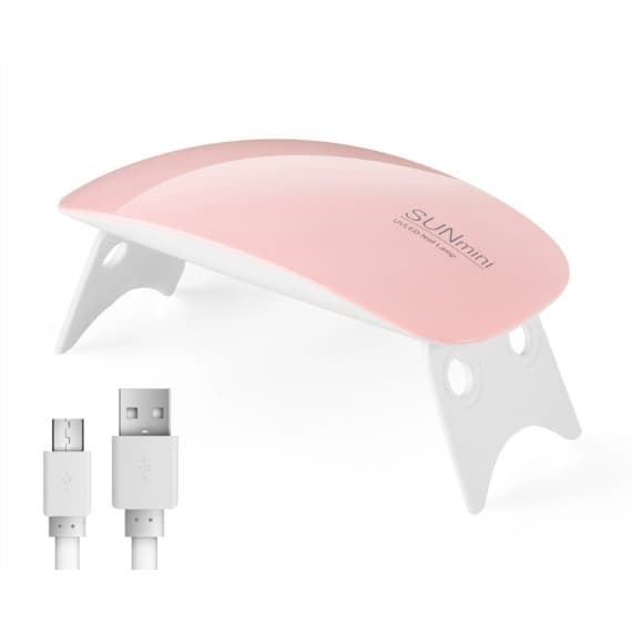 MiNI Mouse Pink 6W Lamp Secadora De Unhas UV/LED Lâmpada Portátil Micro USB Cabo De Carregamento Home Use Para Gel