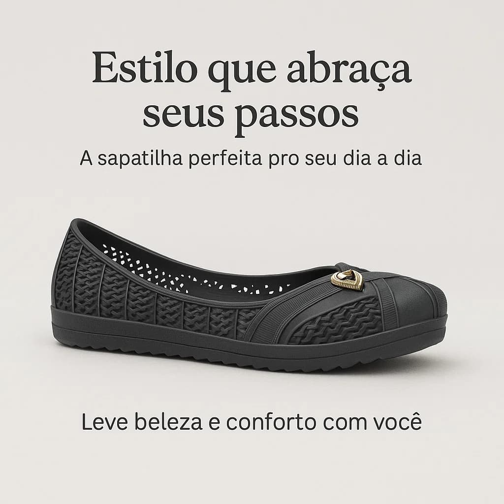 Sapatilha Feminina Elegante Conforto Leve Macia Flexível Casual Dia a Dia 34 a 39