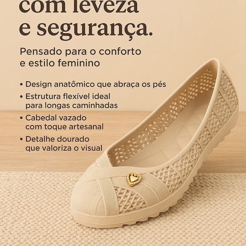 Sapatilha Feminina Macia Leve Confortável Flexível Casual Calce Fácil Rápido