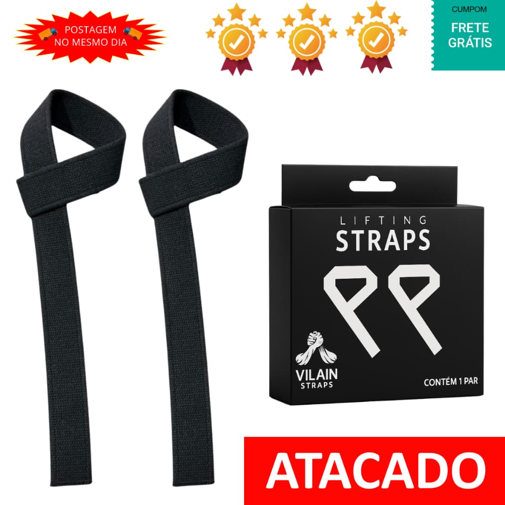 Tala Strap Academia Revenda Atacado 10, 20 e 50 PARES Fita Treino Costas