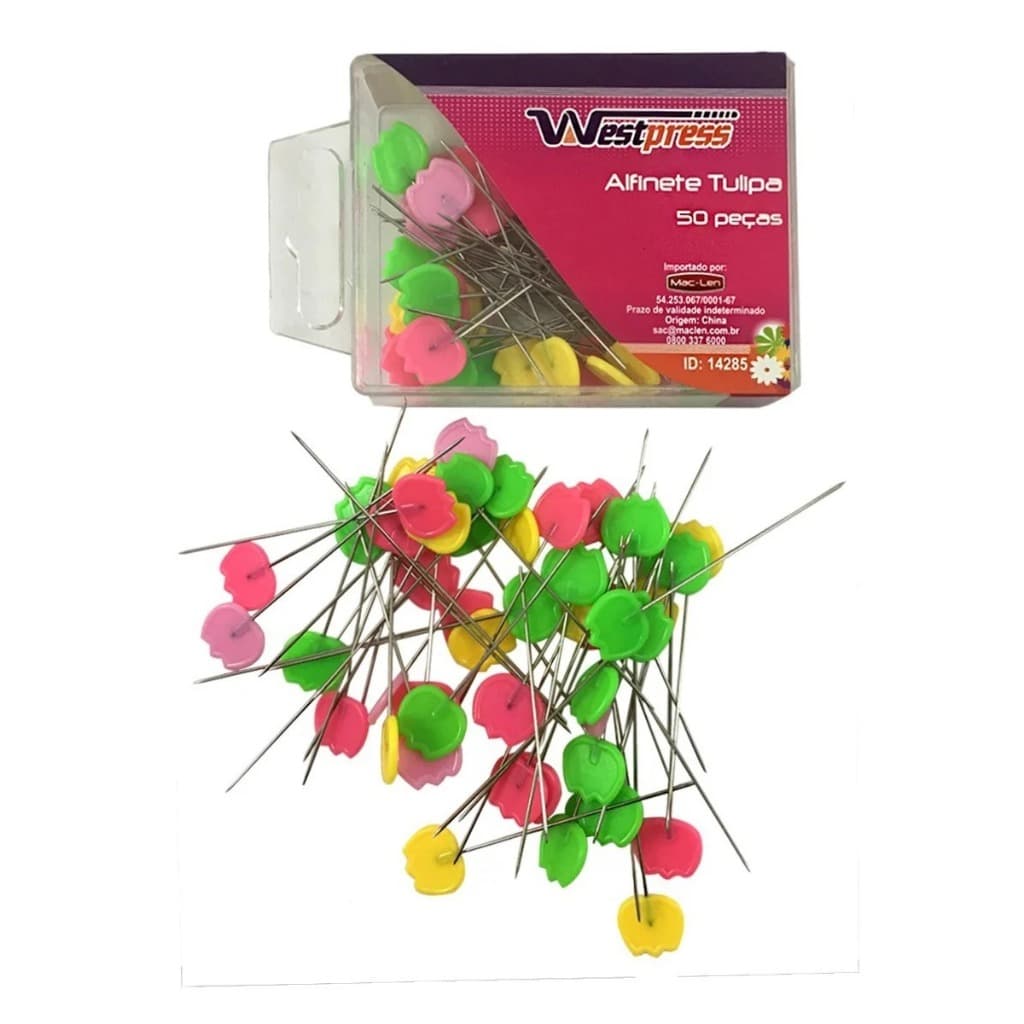 Alfinete Para Patchwork Cabeca De Flor Tulipa